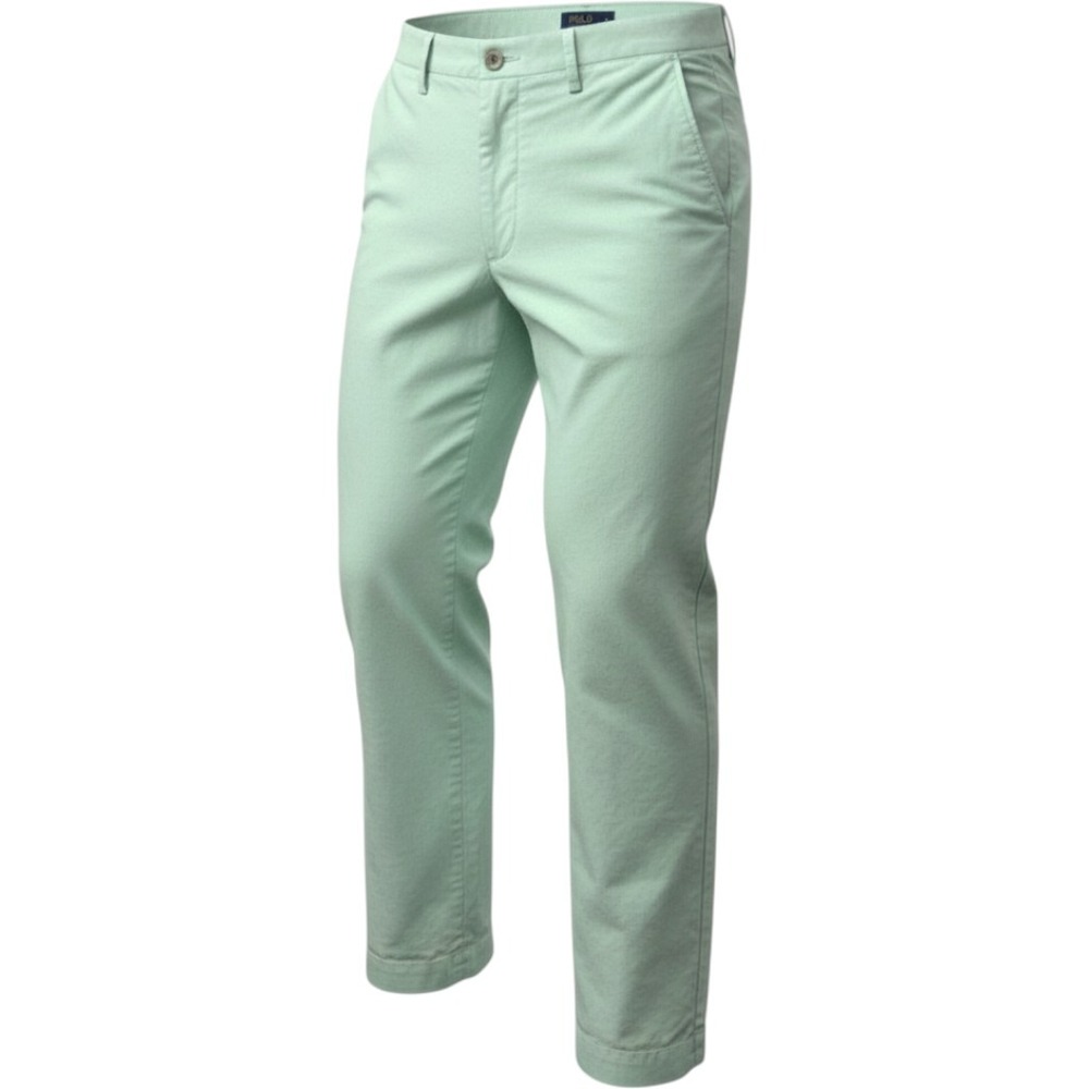 VTG Y2K Polo Ralph Lauren Chino Pants Mens 33X32 Mint Green Oxford Cotton Preppy